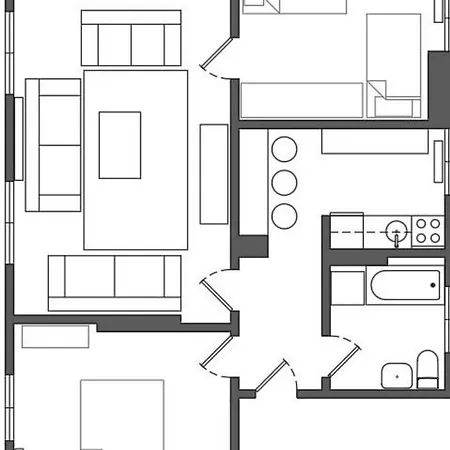Modern & Cozy 2-bedroom Vacation In Lejlighed
